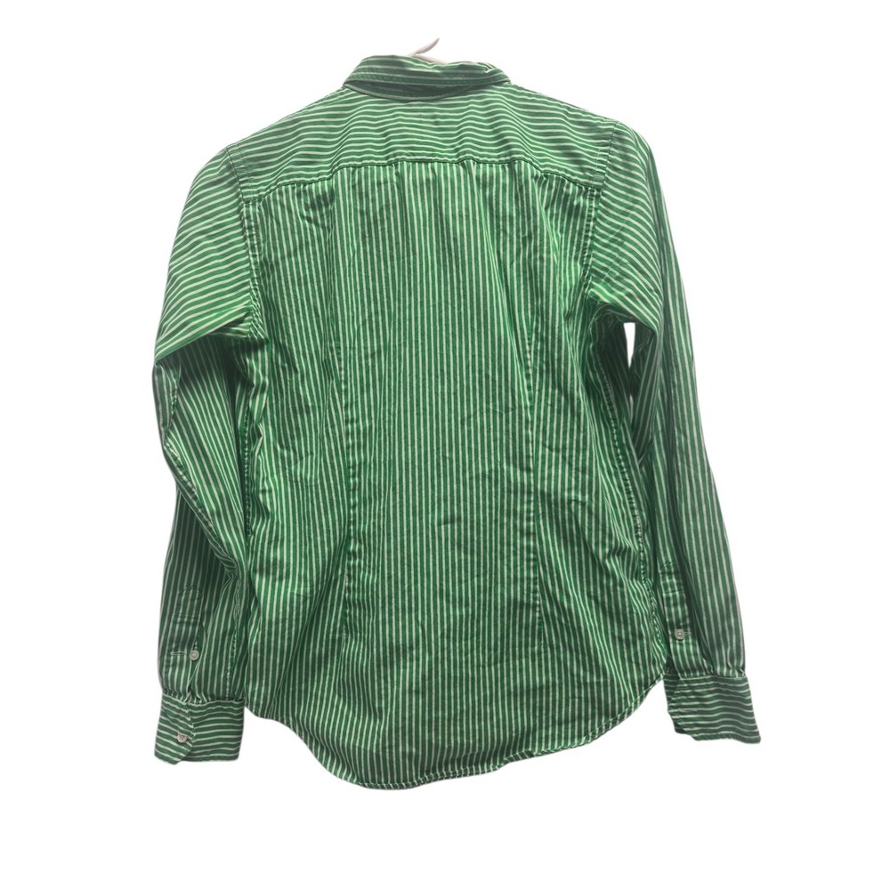 Ralph‎ Lauren Sport Child Size 6 Green Striped Button Down Shirt - Picture 4 of 6